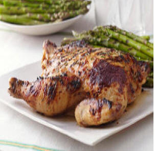 Poulet grillé en crapaudine